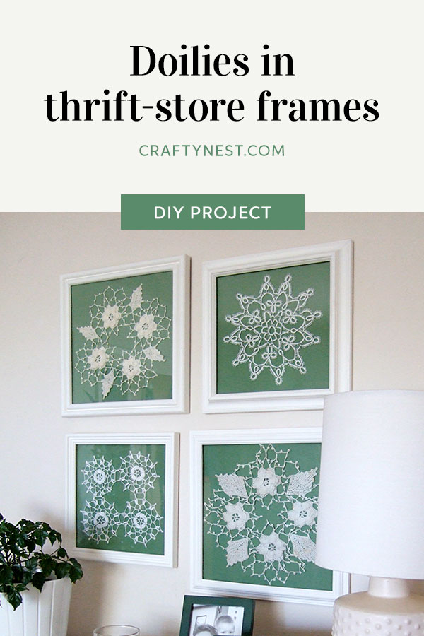 pinterest-diy-framed-doilies-crafty-nest Crafty Nest doilies in thrift-store frames Pinterest photo