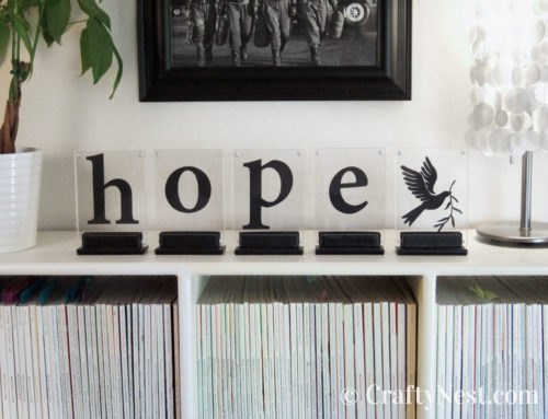 DIY framed silhouette words