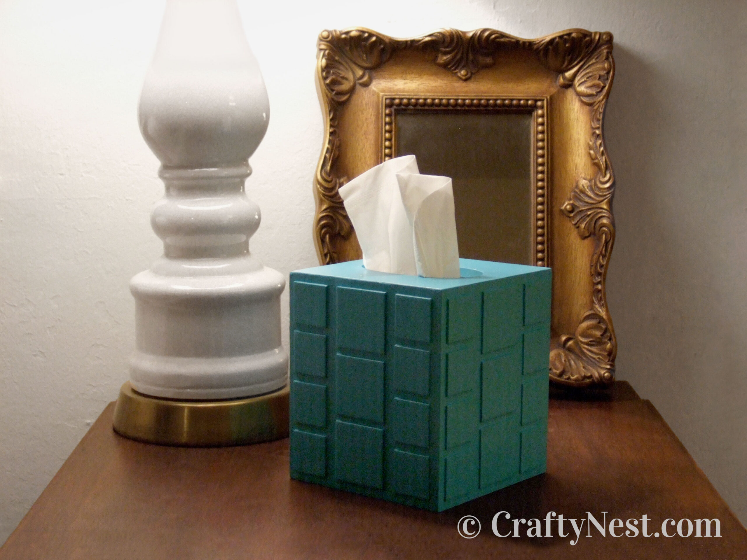 after-diy-tissue-box-cover-crafty-nest Painted wooden tissue box cover, photo