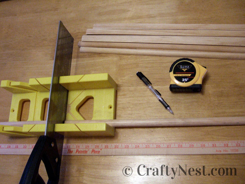 cutting-trim-diy-postcard-collage-crafty-nest Cutting the wood with a miter box and pull saw, photo
