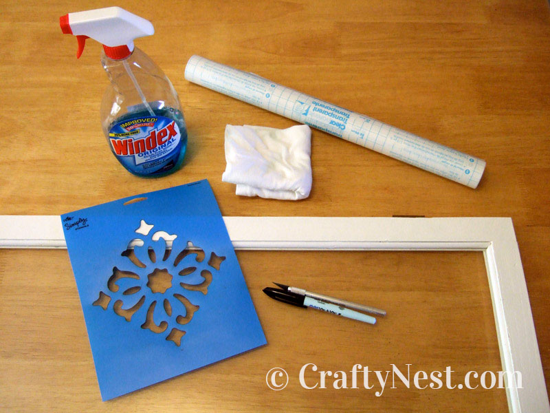 etching-supplies-diy-faux-frosted-glass-crafty-nest Supplies for frosting glass, photo
