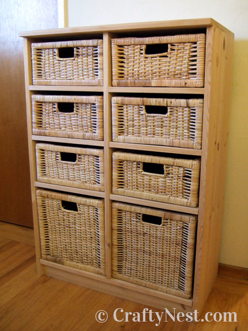 final-unit-basket-shelf-unit-crafty-nest Finished basket drawer unit, photo