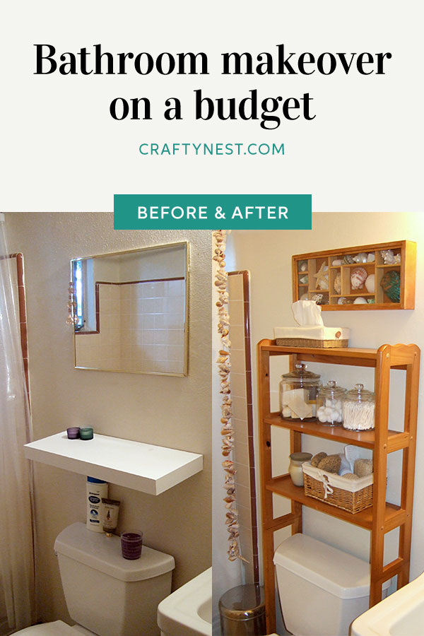 pinterest-bathroom-makeover-on-a-budget-crafty-nest Crafty Nest bathroom makeover on a budget Pinterest photo