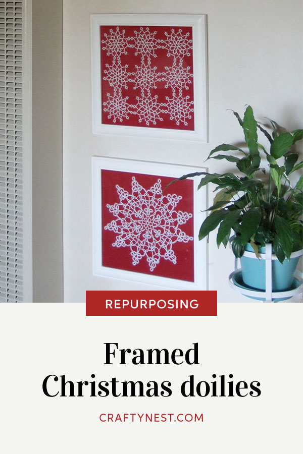 pinterest-repurposed-christmas-doilies-crafty-nest Crafty Nest framed Christmas doilies Pinterest photo