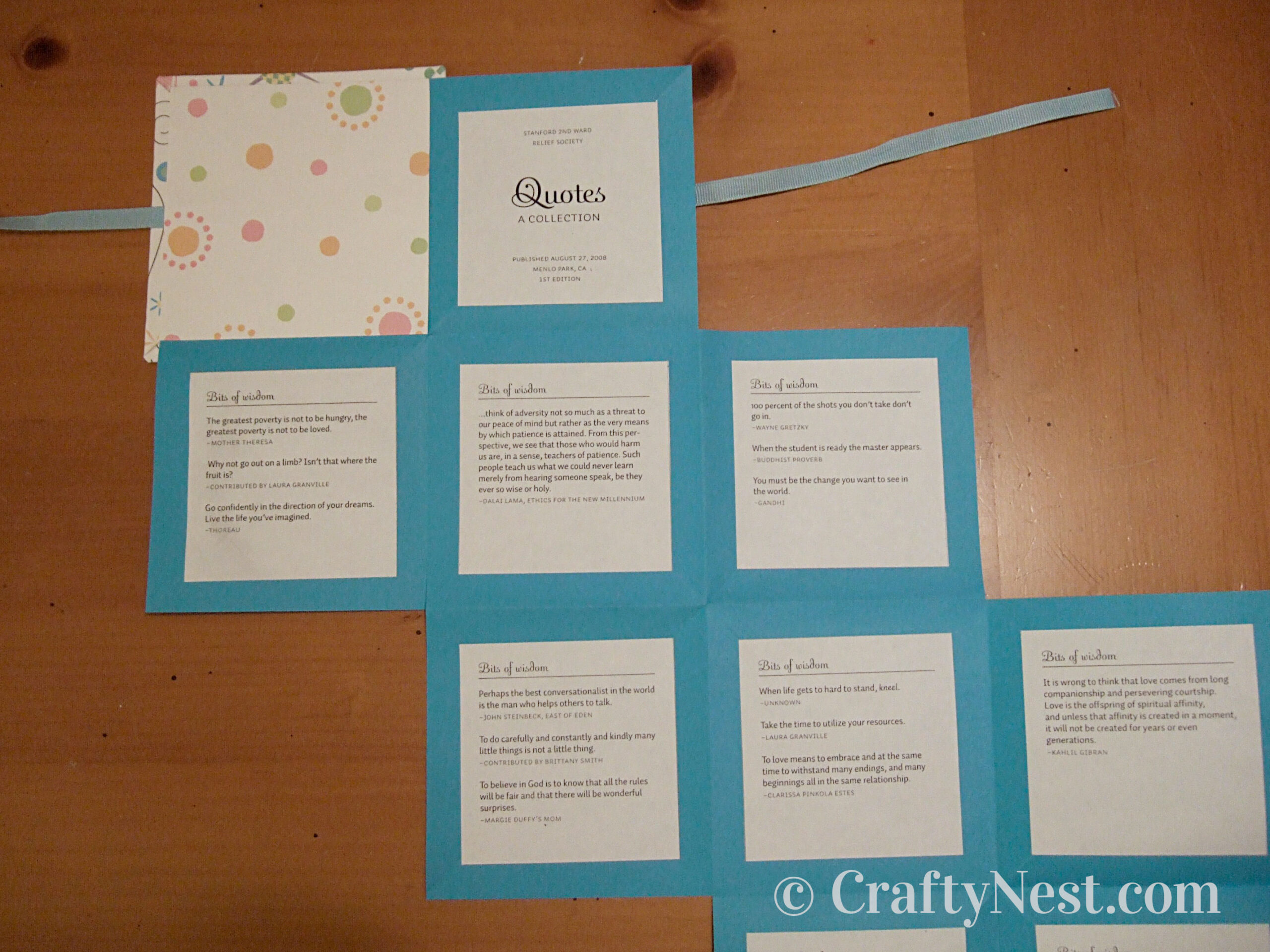 placing-content-accordion-books-crafty-nest Glue content pages onto each square, photo
