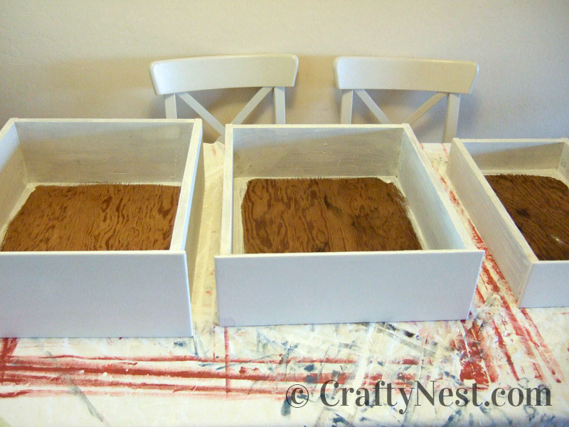 primer-diy-salvaged-drawers-modular-bookcase-crafty-nest Drawers painted with primer, photo