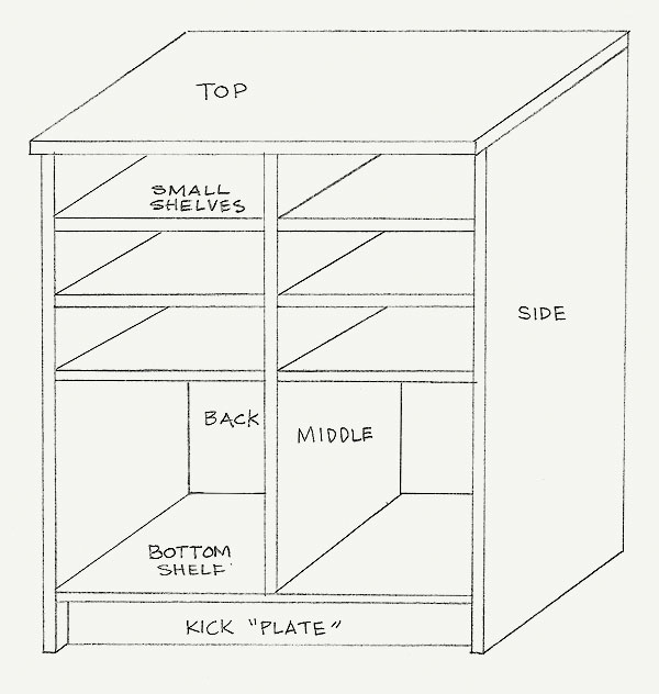 sketch-basket-shelf-unit-crafty-nest Sketch of the basket shelf unit