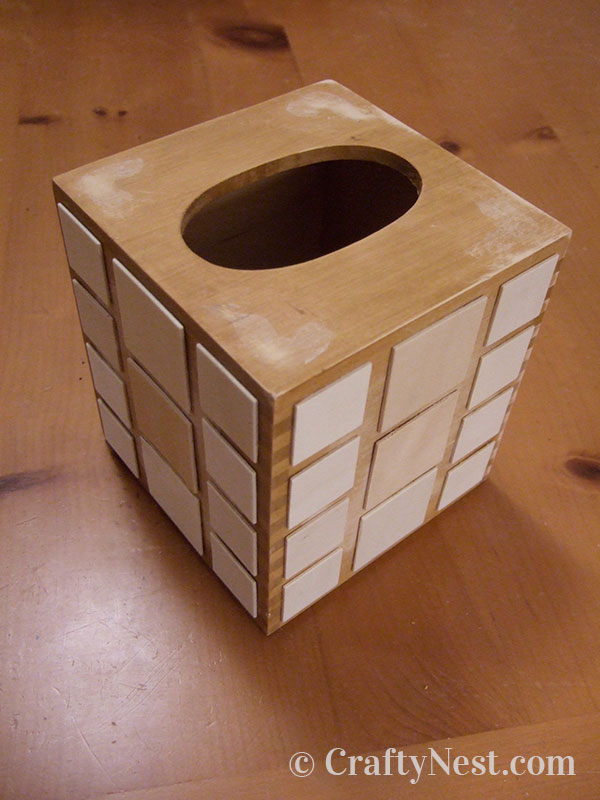 top-diy-tissue-box-cover-crafty-nest Wood squares glued onto all sides, photo