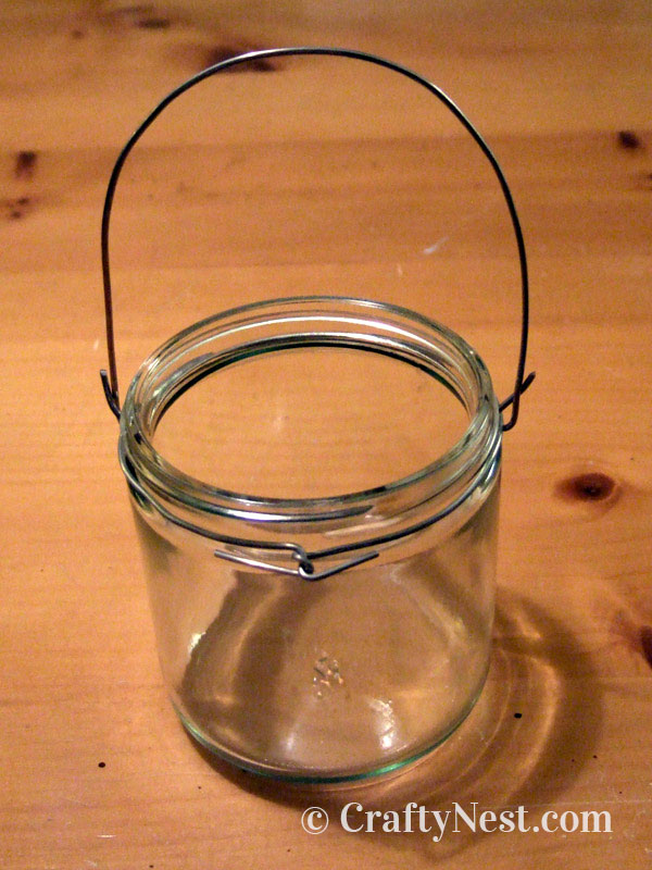 wire-done-diy-hanging-jar-lanterns-crafty-nest Wrapping the wire around the jar, photo