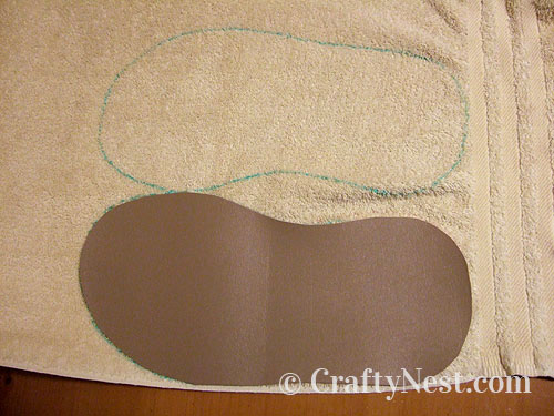 DSCF3443-diy-spa-slippers-crafty-nest Repeat the pattern on the towel, photo