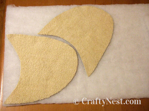 DSCF3460-diy-spa-slippers-crafty-nest Cut out the batting the same size, photo