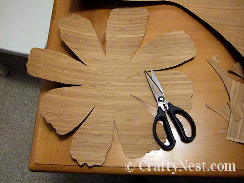 DSCF3855-bamboo-veneer-ikea-lack-tables-crafty-nest Cut out the pattern in the bamboo, photo