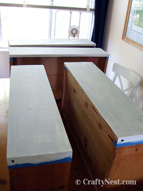 DSCF4594-old-dresser-rolling-toolbox-crafty-nest Painters tape and primer on drawers, photo