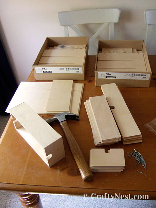DSCF4597-old-dresser-rolling-toolbox-crafty-nest Assembling the Ikea Fira drawers, photo
