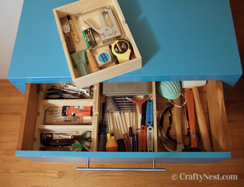 Old dresser = DIY rolling tool chest