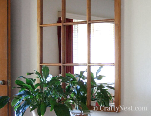 Salvaged window frame = DIY mirror