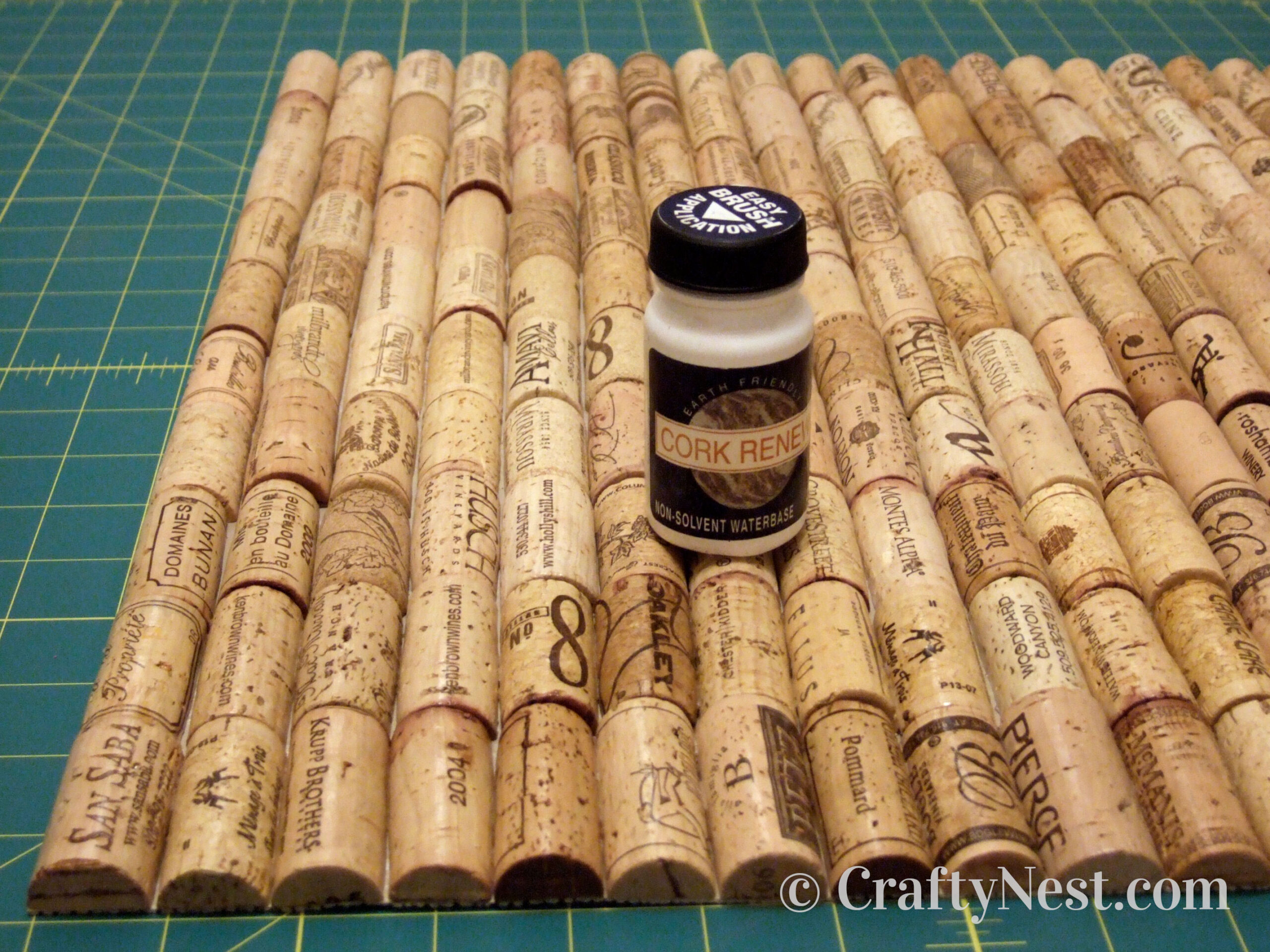 hero-sealing-wine-corks-test-crafty-nest Wine cork bath mat with sealant, photo