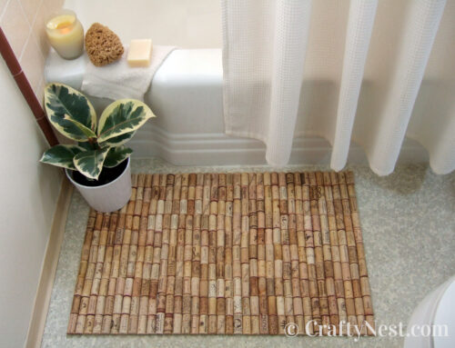 DIY wine cork bath mat