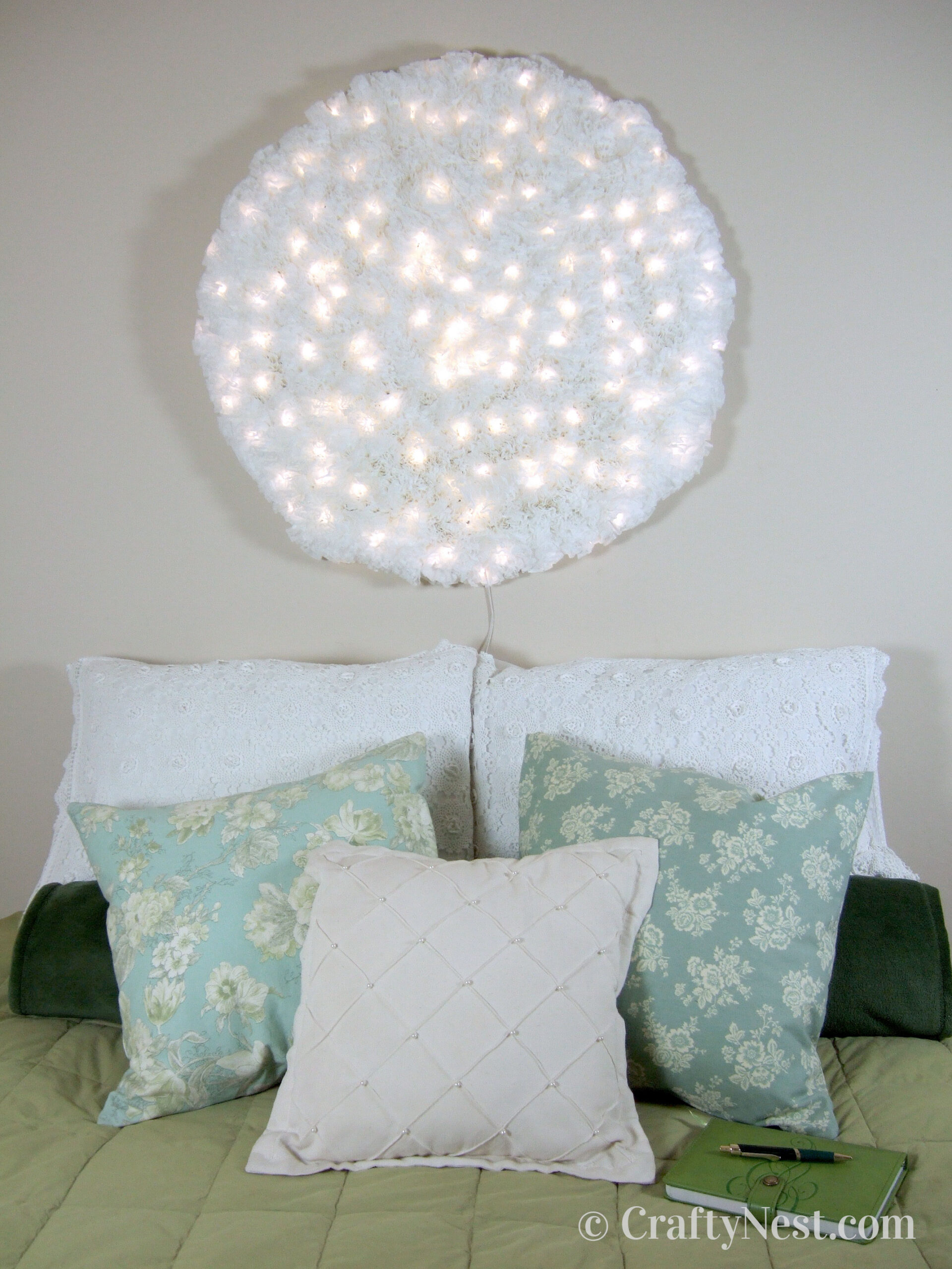 on-coffee-filter-snowball-wall-light-crafty-nest Coffee-filter snowball light, photo