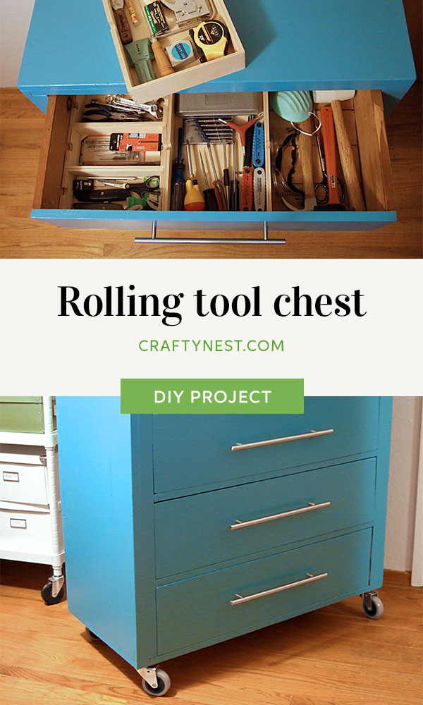 pinterest-old-dresser-rolling-tool-chest2-crafty-nest Crafty Nest old dresser rolling tool chest Pinterest image