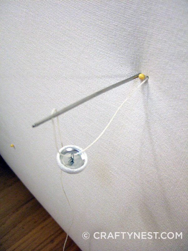 DSCF0781-reupholster-an-ottoman-crafty-nest Tufting the cushion, photo
