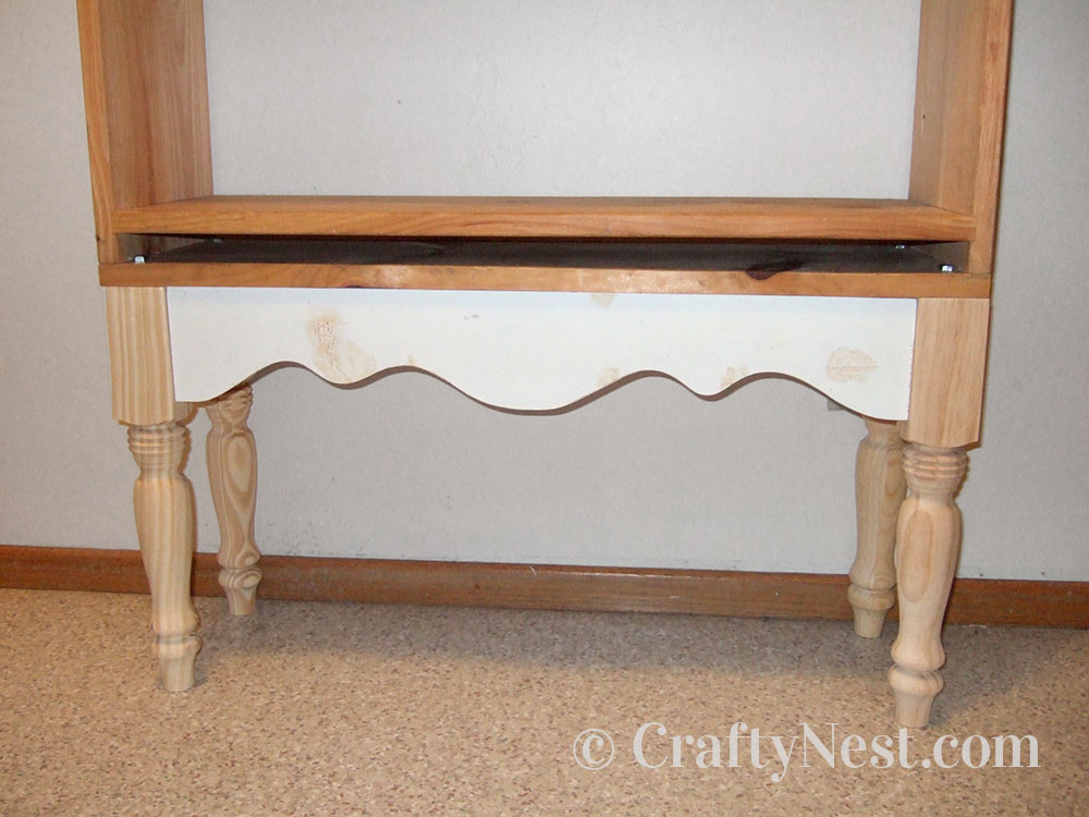 DSCF1426-plain-bookshelf-fancy-china-cabinet-crafty-nest Place bookshelf onto table base, photo