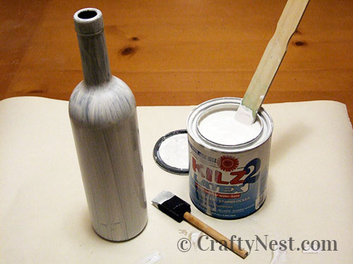 DSCF4203-van-gogh-wine-bottle-crafty-nest Paint primer on the bottle, photo