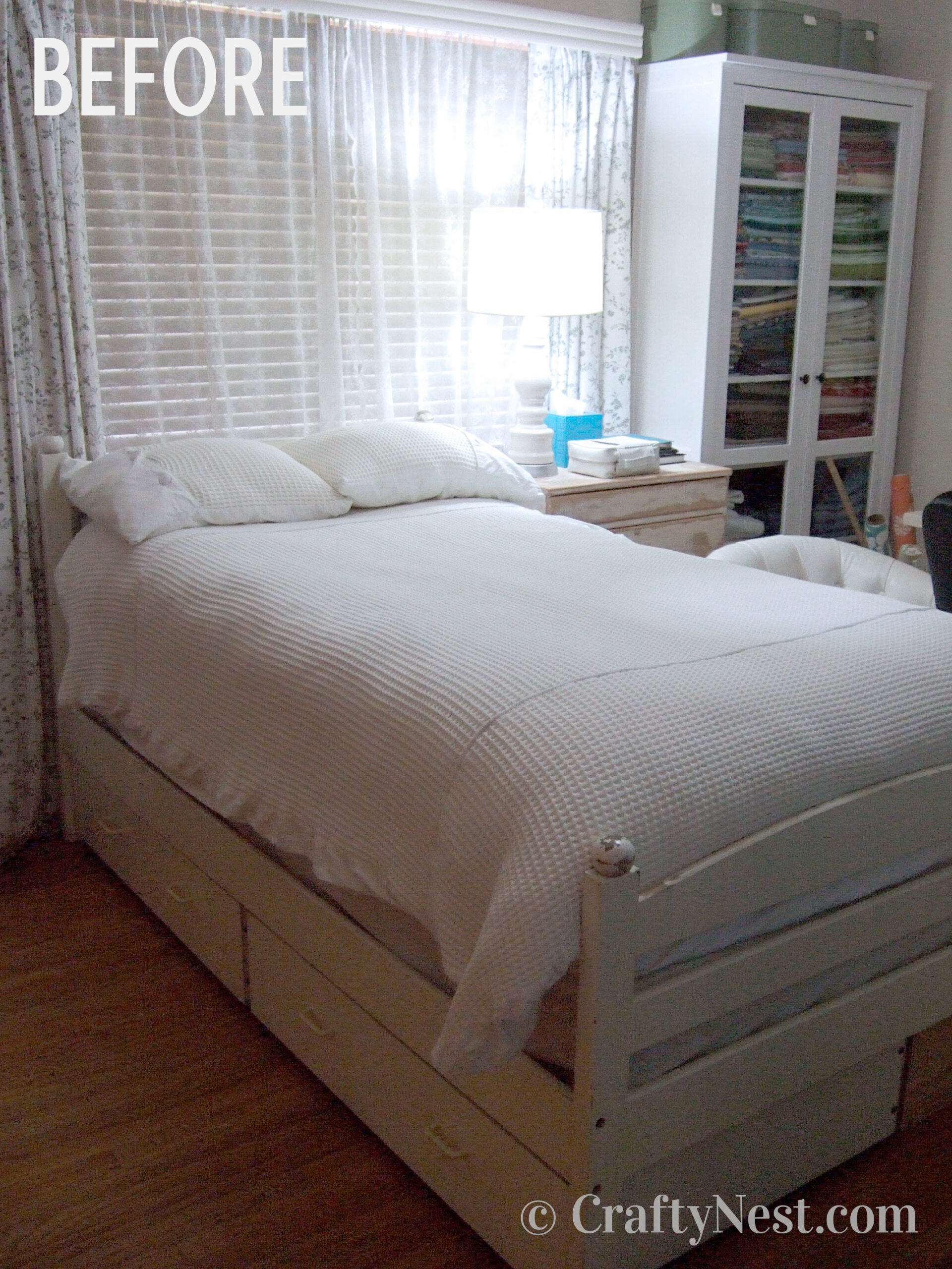 DSCF6757-sylvania-makeover-challenge-the-after-crafty-nest The bed, before photo