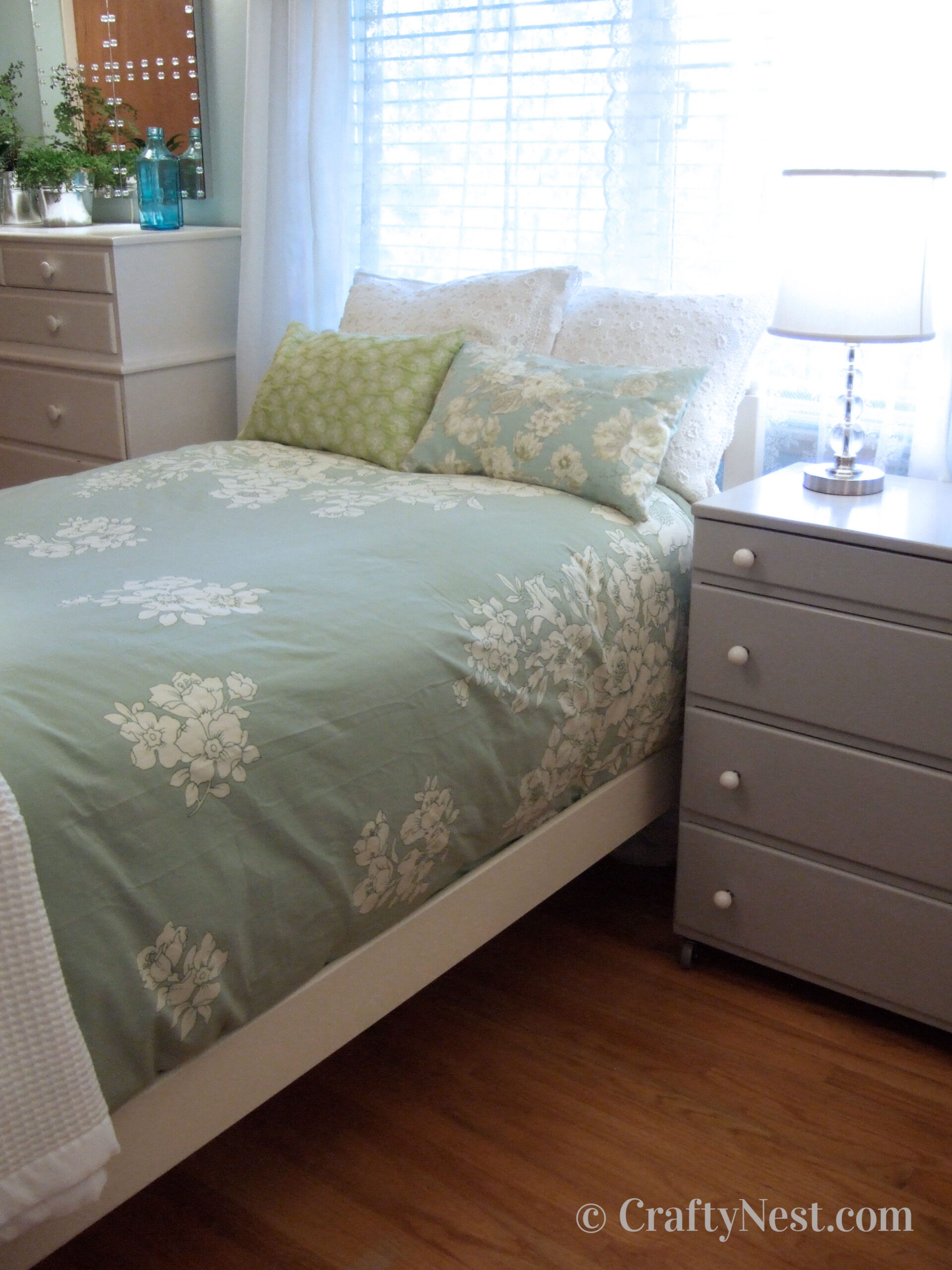 DSCF7106-sylvania-makeover-challenge-the-after-crafty-nest Bed and dresser, after photo