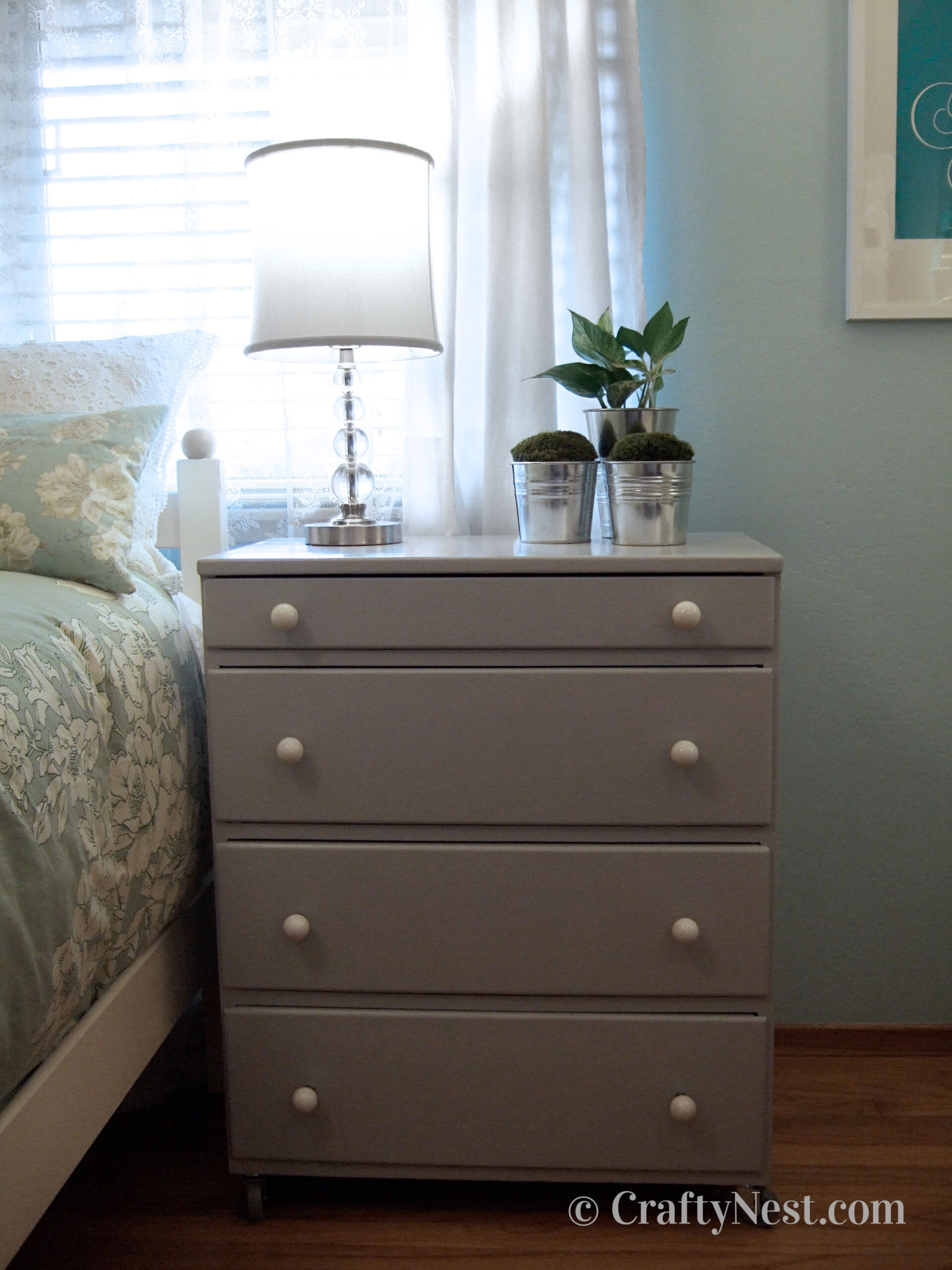 DSCF7123-sylvania-makeover-challenge-the-after-crafty-nest Nightstand and lamp, photo