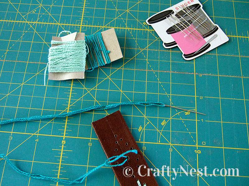 DSCF7540-stitched-leather-bracelets-crafty-nest Stitching with embroidery floss, photo