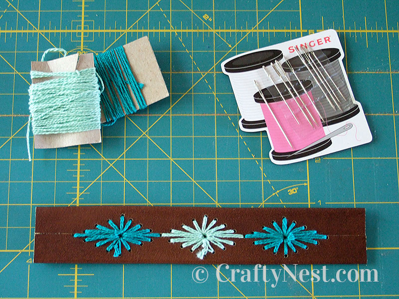 DSCF7545-stitched-leather-bracelets-crafty-nest Tie a knot at the end, photo
