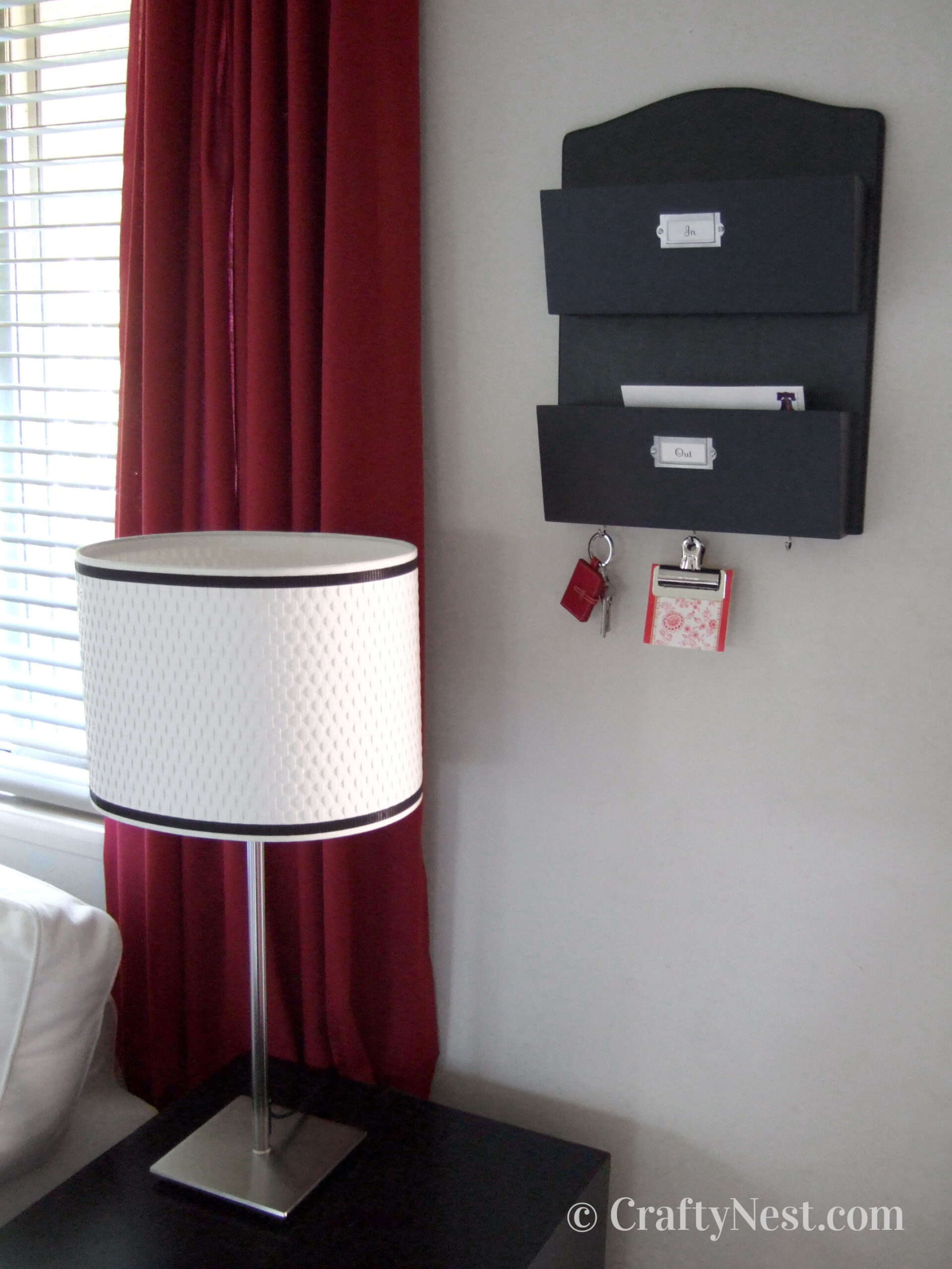 after-letter-bin-makeover-crafty-nest Black letter bin on the wall, photo