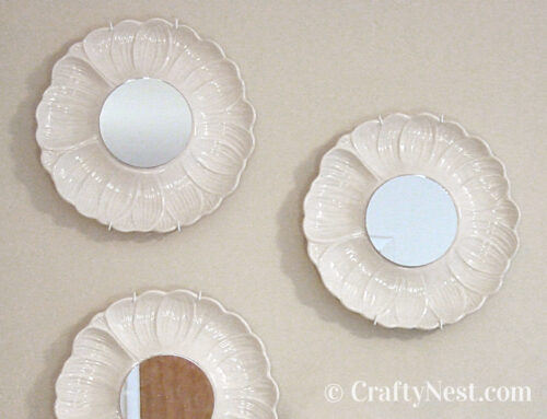 DIY thrift-store plate mirrors