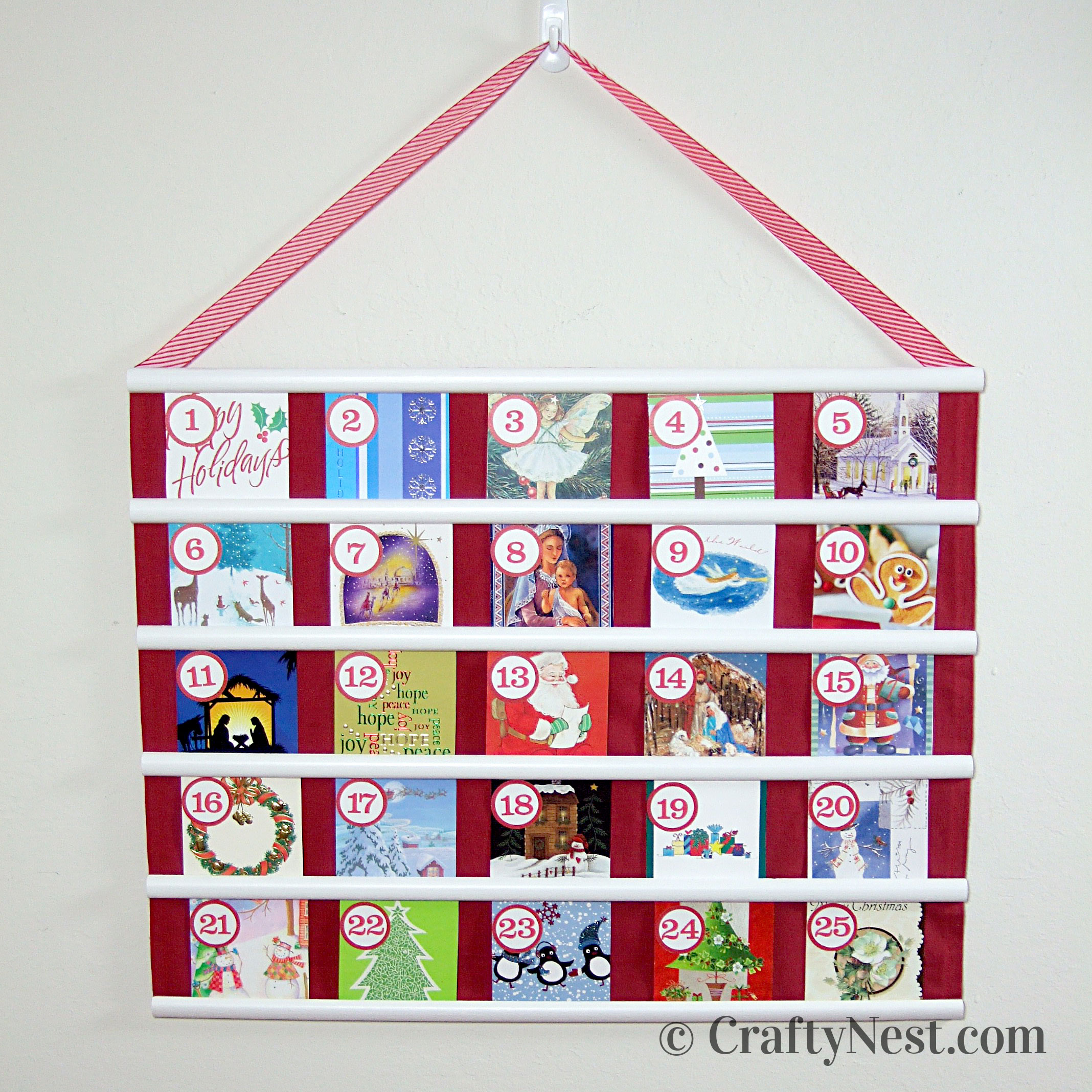 hero-recycled-Christmas-card-advent-calendar-crafty-nest Recycled Christmas card advent calendar, photo