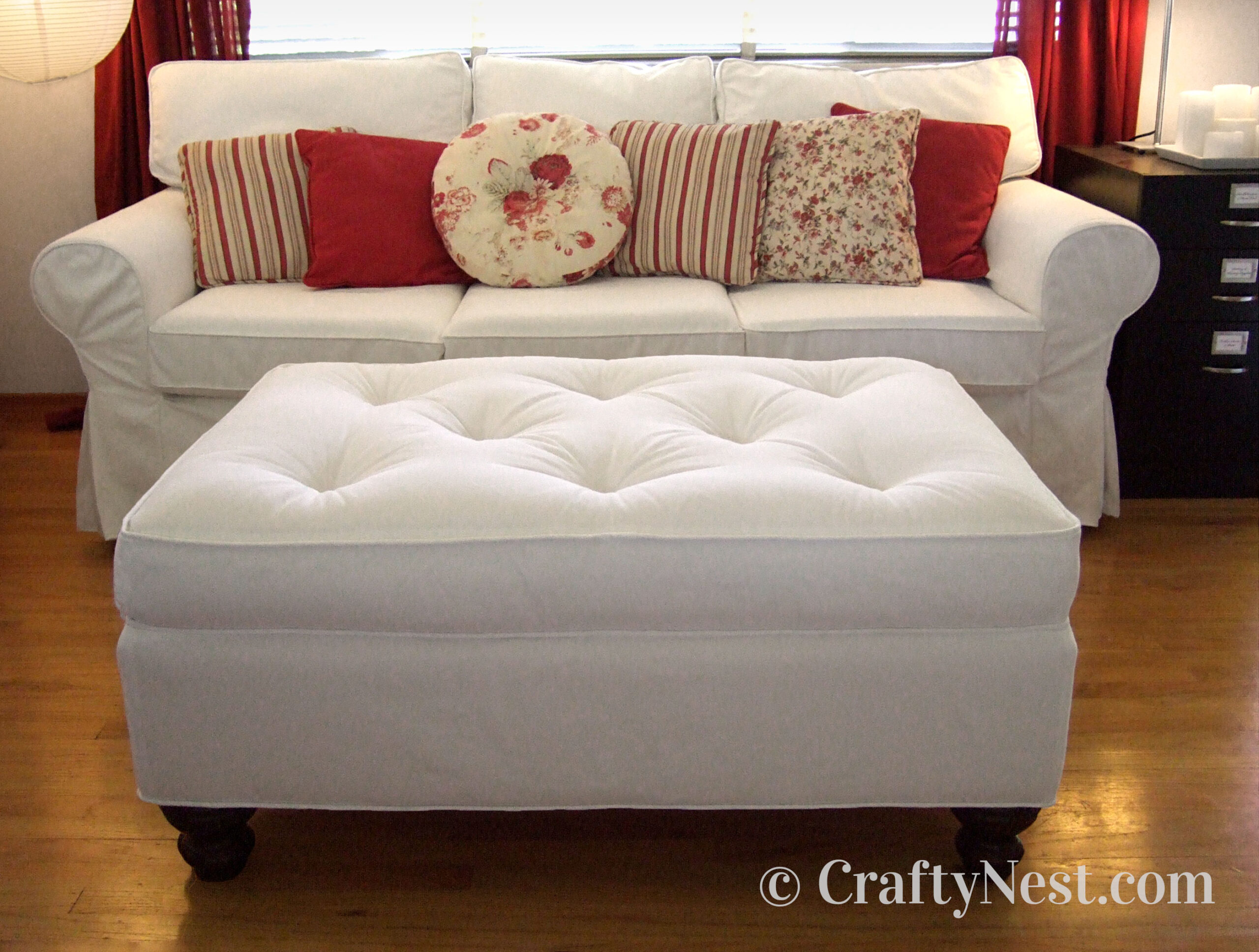 hero-reupholster-an-ottoman-crafty-nest White tufted ottoman, photo