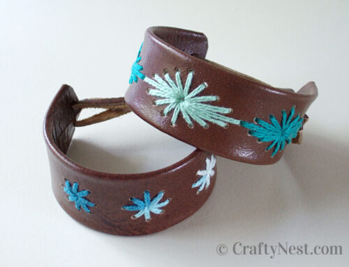 Camp craft: DIY stitched leather bracelets