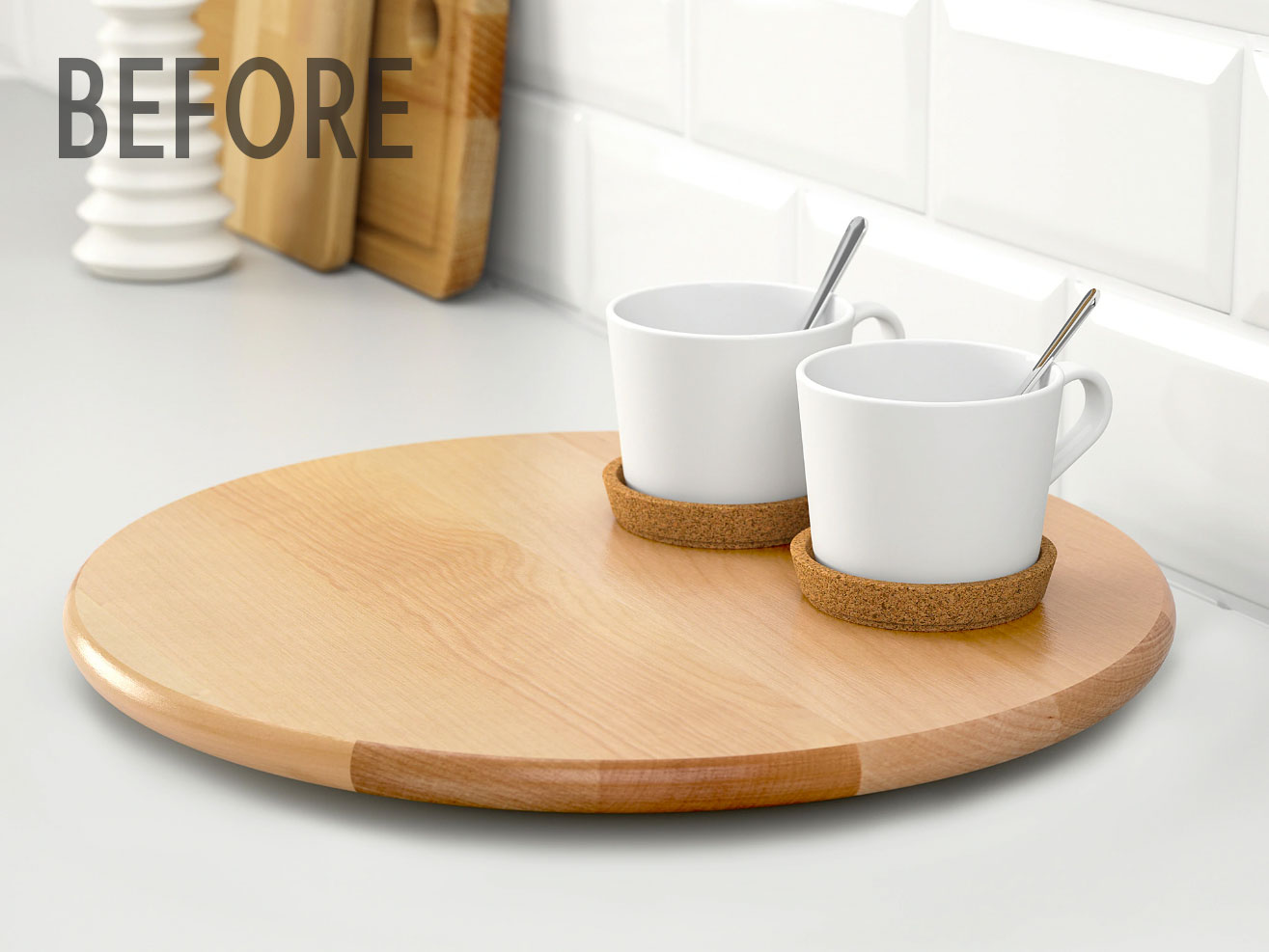 ikea-snudda-lazy-susan-two-wooden-clocks-crafty-nest Ikea Snudda Lazy Susan, photo