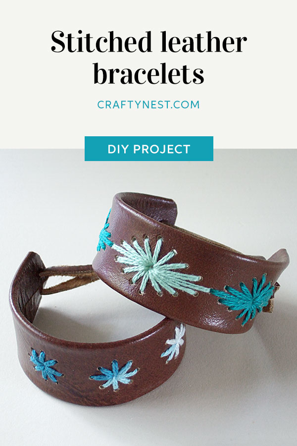 pinterest-stitched-leather-bracelets-crafty-nest Crafty Nest stitched leather bracelets Pinterest image