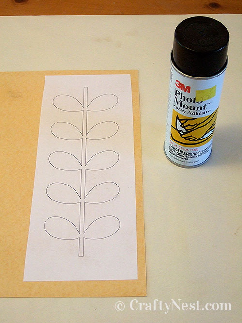 DSCF4771-silver-stenciled-library-side-table-crafty-nest Attach printout to stencil board, photo
