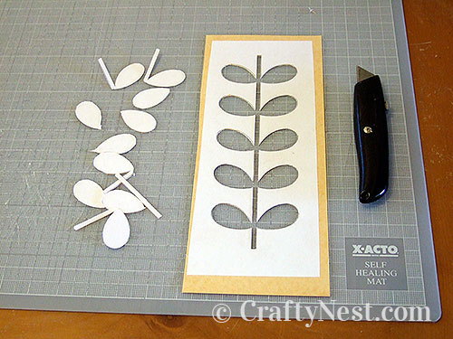 DSCF4774-silver-stenciled-library-side-table-crafty-nest Cut out the stencil, photo