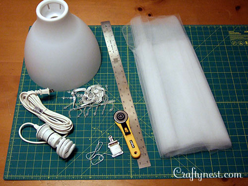 DSCF5564-tulle-pendant-lamp-crafty-nest Supplies to make a tulle tutu pendant lamp, photo