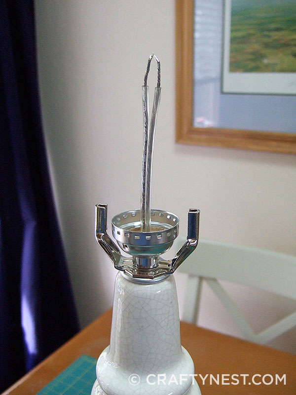 DSCF6675-rewire-a-lamp-crafty-nest Stack check ring, saddle and socket onto lamp, photo
