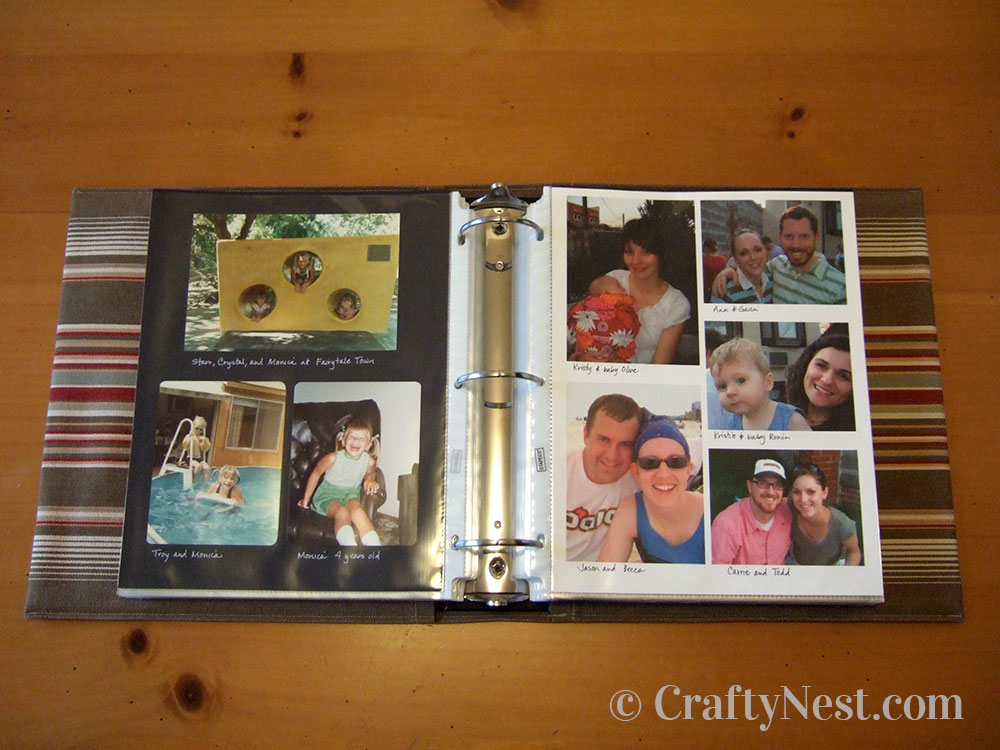 open-photo-album-crafty-nest Photo album full of photos, photo