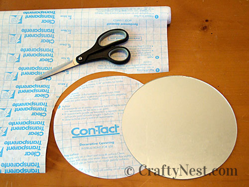 DSCF4423-starburst-mirror-crafty-nest Cover the mirror with Con-Tact Paper, photo