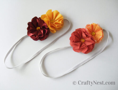 Camp craft: DIY fabric flower headbands & barrettes