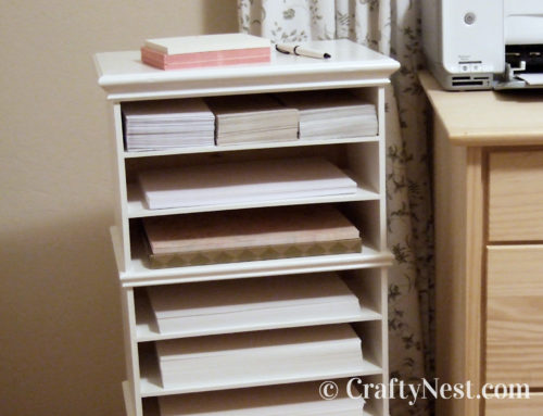 3 Ikea mini chests = DIY paper organizer