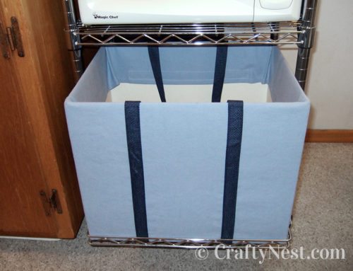 DIY fabric-covered box = recycling tote